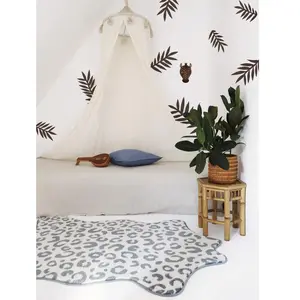 Comparateur de prix : Nattiot Tapis Chambre Enfant Peau De Bête Bao Silver Blue