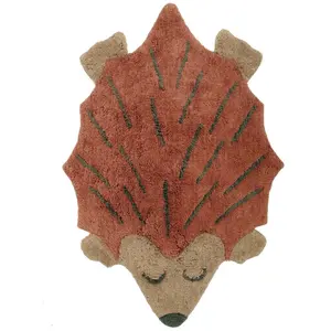 Comparateur de prix : Nattiot Tapis Chambre Enfant Coton Lavable Petit Hérisson Ollen Multicolore
