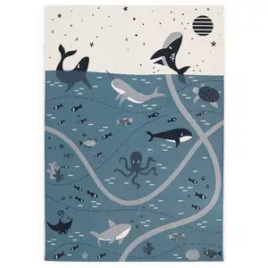 Comparateur de prix : Nattiot Tapis de jeu rectangulaire Deep Blue (123 x 180 cm)
