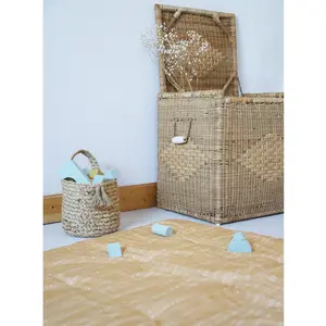 Comparateur de prix : Nattiot Tapis De Repos Bébé Coton Imprimé Bohème Nepo Ocre Caramel
