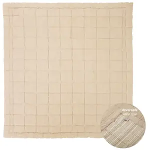 Comparateur de prix : Nattiot - Couverture bébé coton lavé réversible ANNA CARAMEL