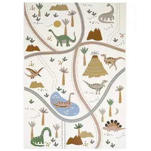 Comparateur de prix : Nattiot Tapis De Jeu Enfant Indoor & Outdoor Little Jurasic Multicolore