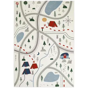 Comparateur de prix : Nattiot Tapis De Jeu Enfant Indoor & Outdoor Little Camper Multicolore