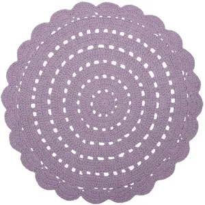 Comparateur de prix : Nattiot Tapis rond Alma mauve (120 cm)