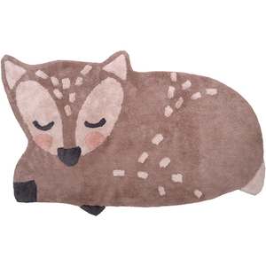 Comparateur de prix : Nattiot Tapis Chambre Enfant Coton Lavable Petit Faon Little Deer Multicolore