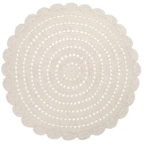 3S. x Home Tapis enfant crochet ALMA Ecru L