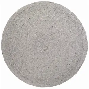 3S. x Home Tapis laine feutrée marron NATUREL M
