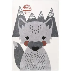 3S. x Home Tapis enfant renard MR FOX M pas cher