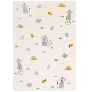 Comparateur de prix : Nattiot Tapis Little Wild Monkey miel (120 x 170 cm)