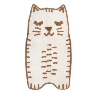 3S. x Home Tapis enfant petit chat en coton