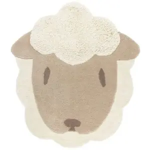 3S. x Home Tapis enfant petit mouton en laine pas cher