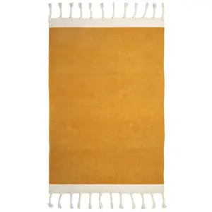 Comparateur de prix : Nattiot 3S. x Home Tapis coton contemporain moutarde en coton