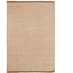 3S. x Home Tapis laine contemporain Caramel XS pas cher