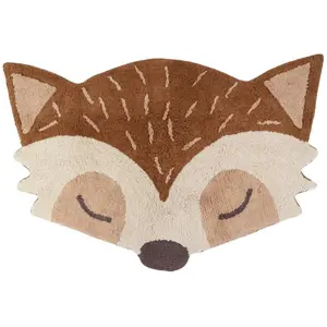 Comparateur de prix : Nattiot Tapis Chambre Bébé Coton Lavable Petit Renard Marlo Multicolore