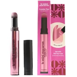 Le Mini Macaron Stylo Chromé - Poudre effet miroir pour ongles pas cher