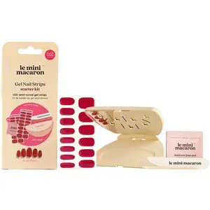 Le Mini Macaron Gel Nail Strips Starter Kit - Vernis Semi-Permanent ad... pas cher