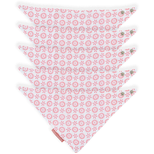 LITTLE CREVETTE Lot de 5 bavoirs bandana Lovely Emilie pas cher