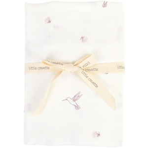 Maxi-lange bébé coton bio* imprimé Colibri