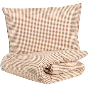 Comparateur de prix : LITTLE CREVETTE Parure de lit bébé taie et housse de couette 100x140 cm Vichy
