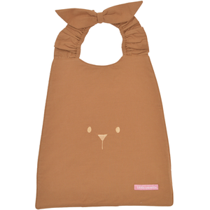 LITTLE CREVETTE Serviette bavoir Ourson - caramel pas cher