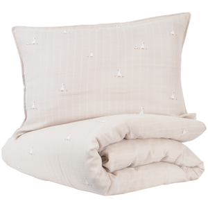 Comparateur de prix : LITTLE CREVETTE Parure de lit housse de couette + taie 100x140 cm - 40x60 cm