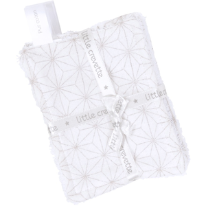 LITTLE CREVETTE Lot de 6 lingettes lavables Pompom pas cher