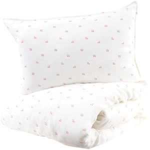 LITTLE CREVETTE Parure de lit housse de couette + taie 100x140 cm - 40x60 cm pas cher