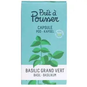 Recharge jardin d'intérieur PRET A POUSSER BASILIC GRAND VERT pas cher