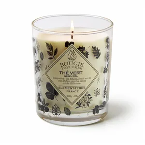 ELEMENT-TERRE Bougie Parfumée 200 Grammes, 50 Heures Parfum Thé Vert