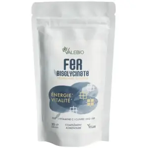 Comparateur de prix : Valebio Fer Bisglycinate 30 gélules