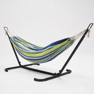 Comparateur de prix : CONCEPT USINE Hamac sur pied 2,6 m toile en tissu polyester bleu/vert copacabana