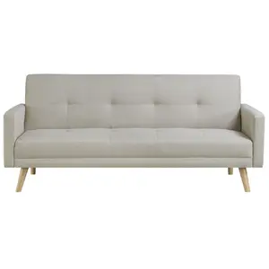 Comparateur de prix : Concept-Usine Wooden - Canapé Scandinave Convertible 3 Places Beige