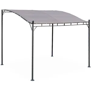 Comparateur de prix : sweeek Pergola adossée 3x25m - Brestum - Toile taupe - Pergola murale