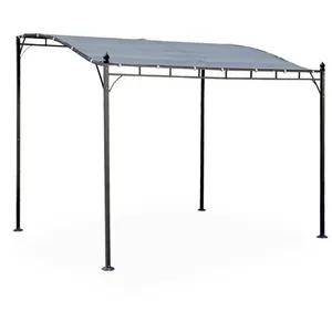 Comparateur de prix : sweeek Pergola adossée 3x25m - Brestum - Toile grise - Pergola murale