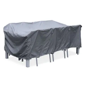 SWEEEK Housse de protection grise pour table de jardin 202cm sur 124cm pas cher