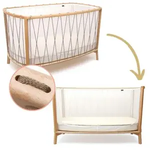 Charlie Crane Lit bébé évolutif Kimi Organic V2 Hazelnut (60 x 120 cm)Vendu parberceau-magique