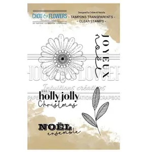 Chou & Flowers Tampons transparents Noël ensemble 5 pcs