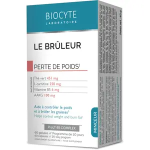 Comparateur de prix : Biocyte Le Brûleur Minceur Perte de Poids 60 gélules
