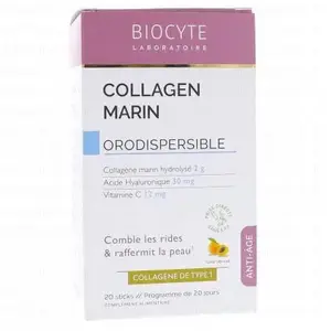 Comparateur de prix : Biocyte - Collagen marin orodispersible - 20 sticks