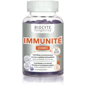BIOCYTE Longevity Energie & Vitalité - Immunité Gummies 60 gommes