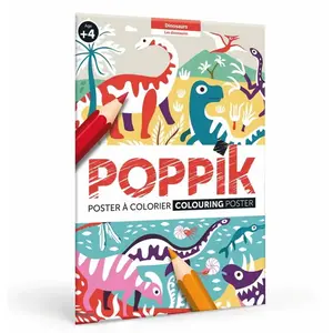 Comparateur de prix : Poppik Poster à colorier : Dinosaures