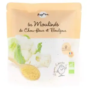 Popote les Moulinés Chou-Fleur Boulgour +8mois Bio 180g pas cher
