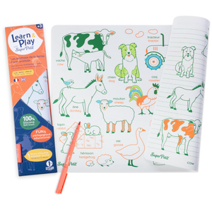 Set en silicone à colorier Animaux de la ferme SuperPetit