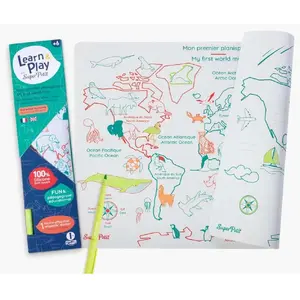 Set en silicone à colorier Planisphère SuperPetit