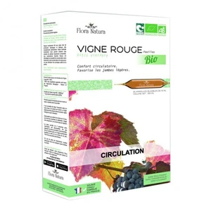 Flora natura vigne rouge circulation bio 20 Ampoules