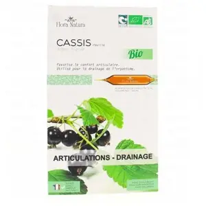 Comparateur de prix : Flora natura cassis articulations & drainage bio 20 ampoules 15ml