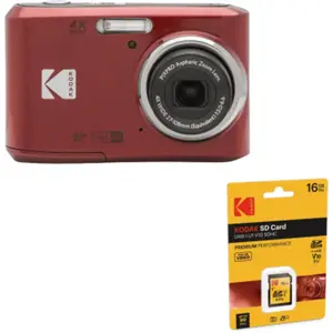 Pack Appareil Photo Numérique Kodak Pixpro FZ45 Rouge + Carte SD 16Go pas cher