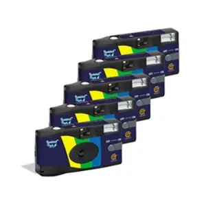GT Photo - Pack 5 x Appareil Photo jetable Realishot Flash - 27 photos