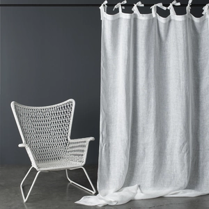 Maison d'été Rideau gaze de lin fine blanc 140X270 CM pas cher