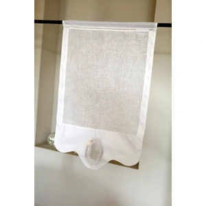 Maison d'été Brise bise en lin blanc et broderies 45X120 CM pas cher